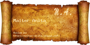 Malter Anita névjegykártya